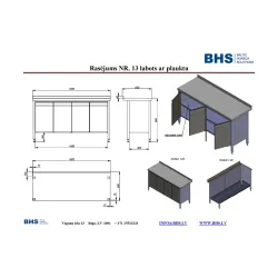 Table avec porte battante NN55