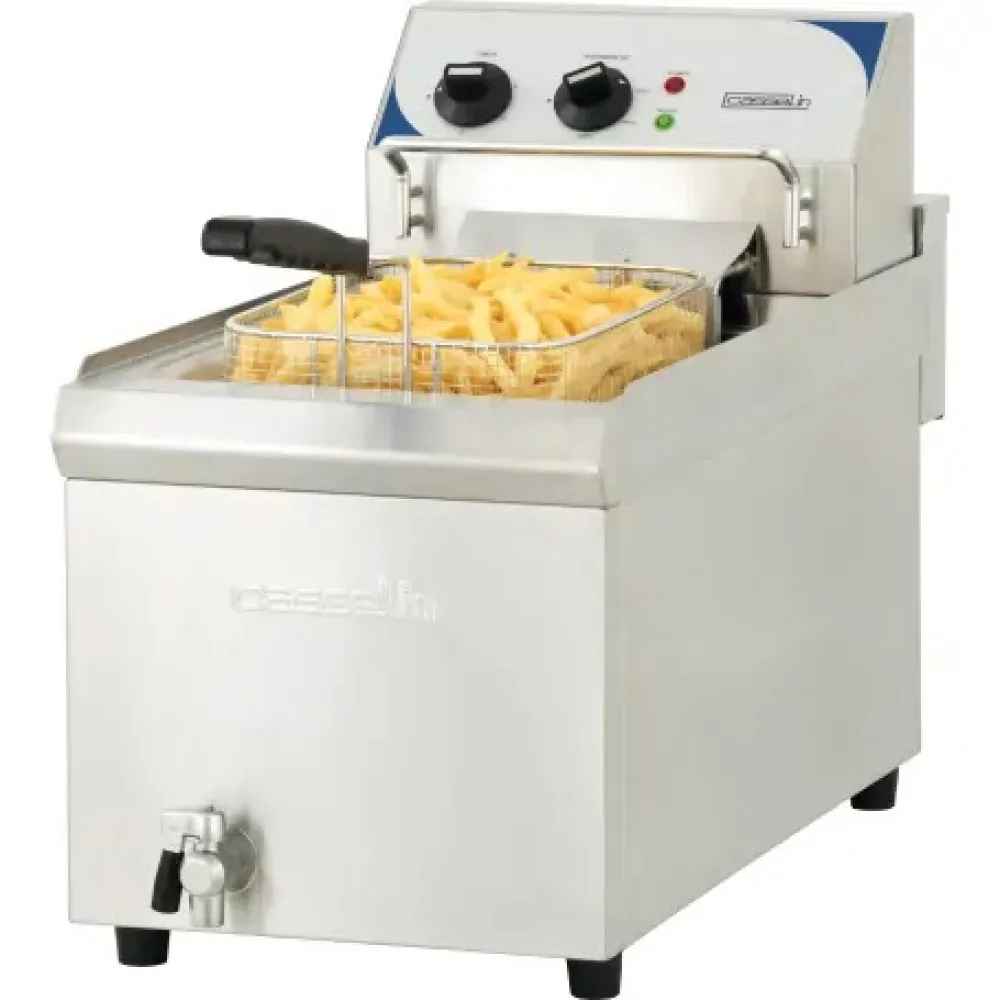 Electric fryer with tap 10L, 9 kW