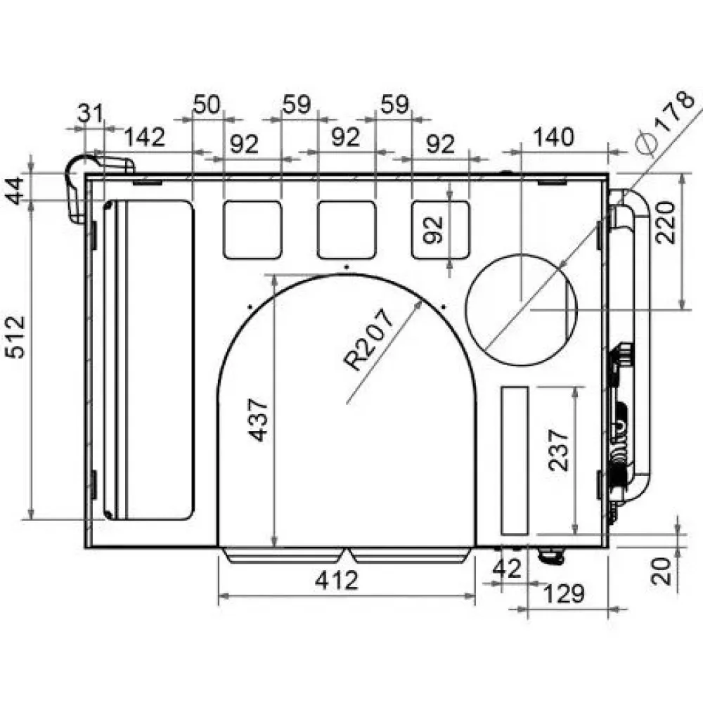 Heating snack trolley