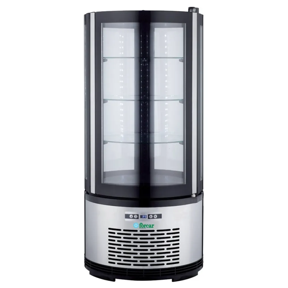 Refrigerated display cases with rounded glass ARC100B