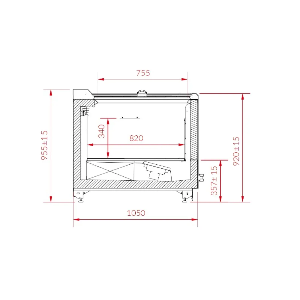 Ice-cream showcase ADVANTA REMOTE 2500 mm
