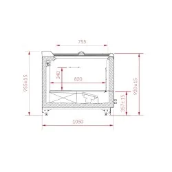 Ice-cream showcase ADVANTA REMOTE 2500 mm