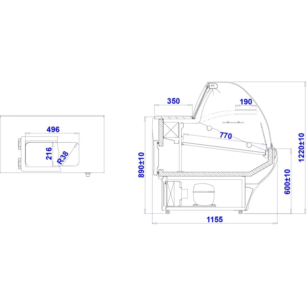 Vitrine froide BASIA Neo 1.56