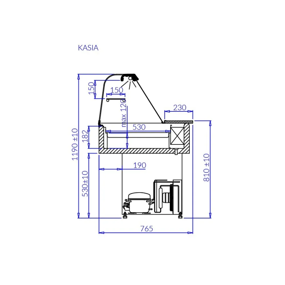 Bar à salade KASIA 990 mm
