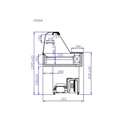 Bar à salade KASIA 990 mm
