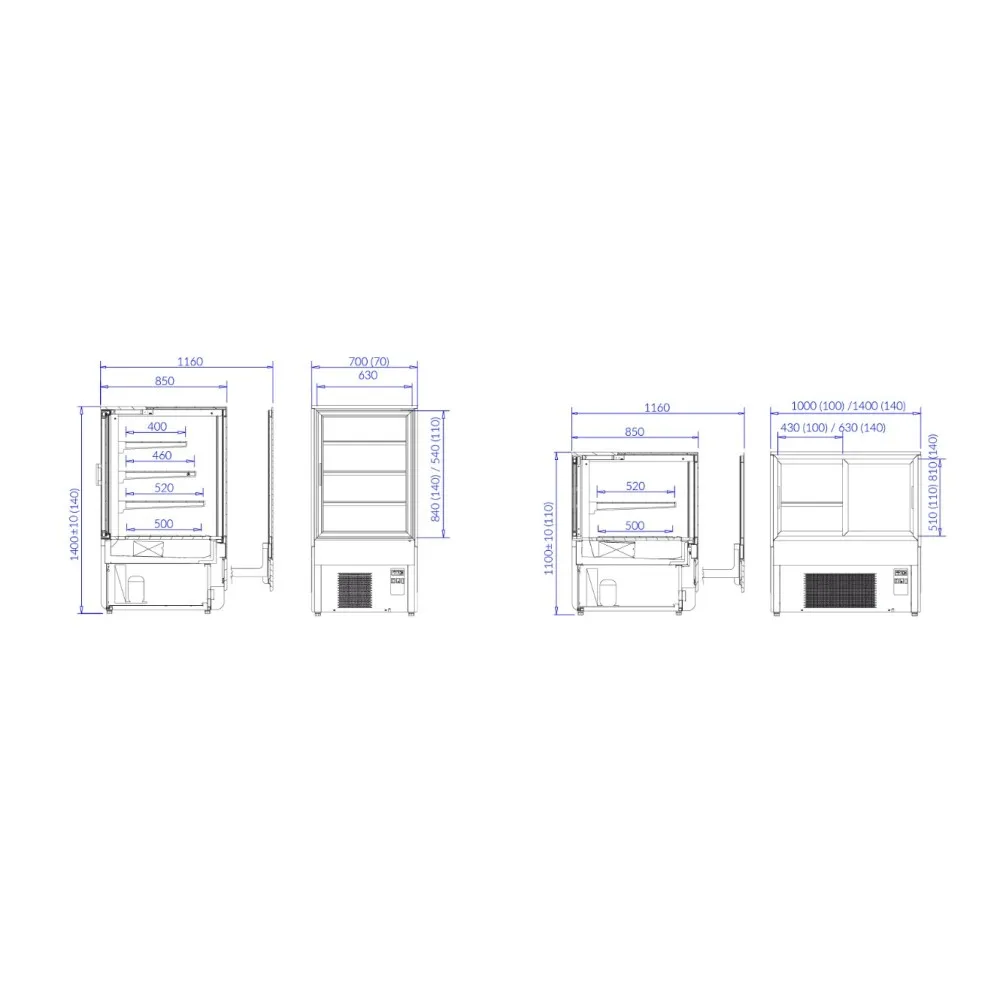 Confectionery showcase INNOVA 70.140 REMOTE