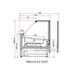 Vitrine à glace INNOVA DEEP ICE 1400 mm