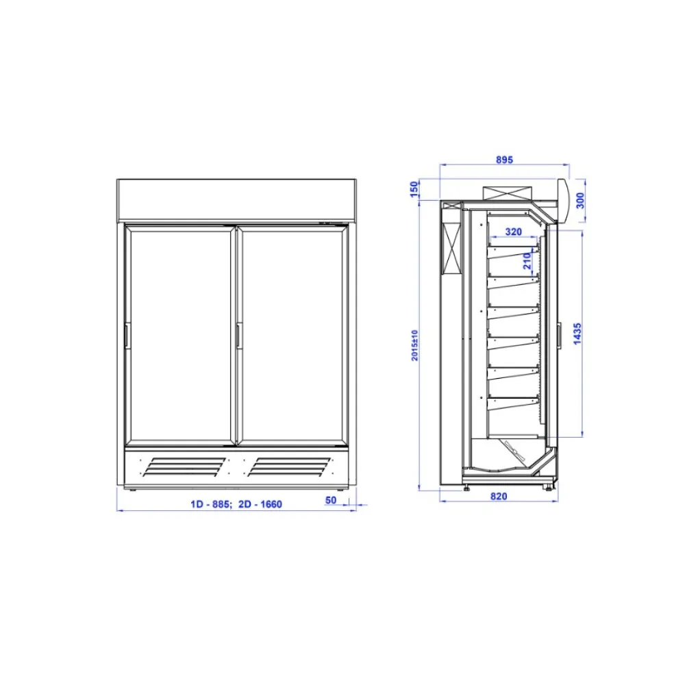 Présentoir congélateur KING AT M 1660mm