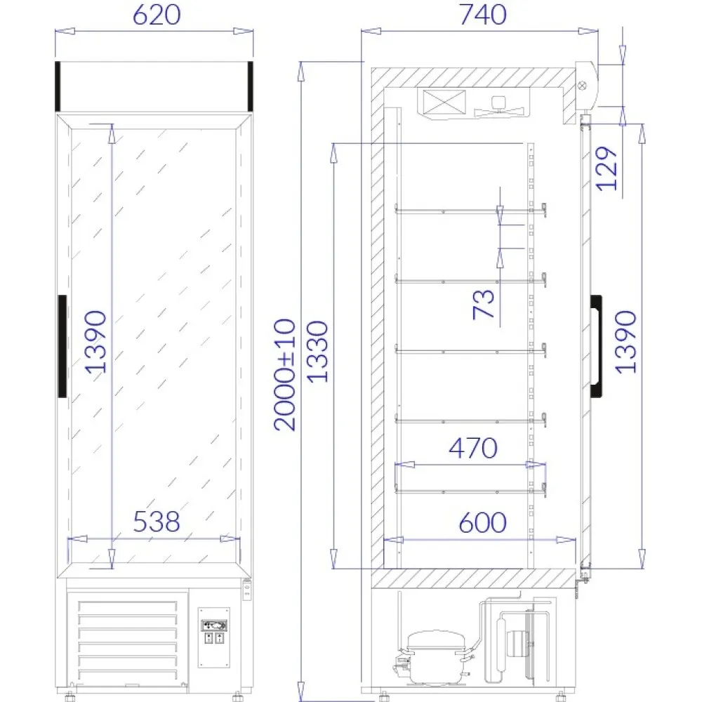 Refrigerator showcase EWA1