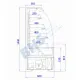 Vitrine de confiserie LUNA 600 mm