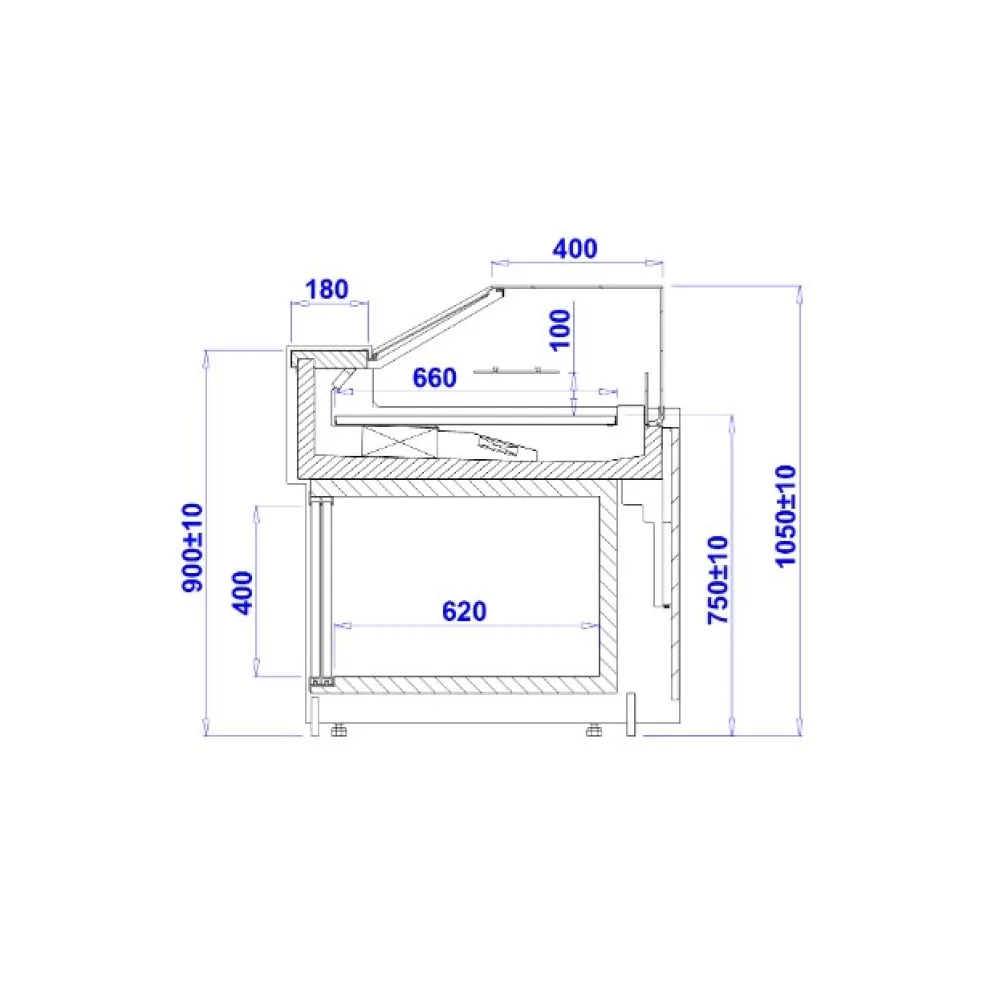Confectionery showcase PARIS 1.25 Z REMOTE