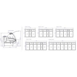Hot showcase SANTIAGO 2000 mm