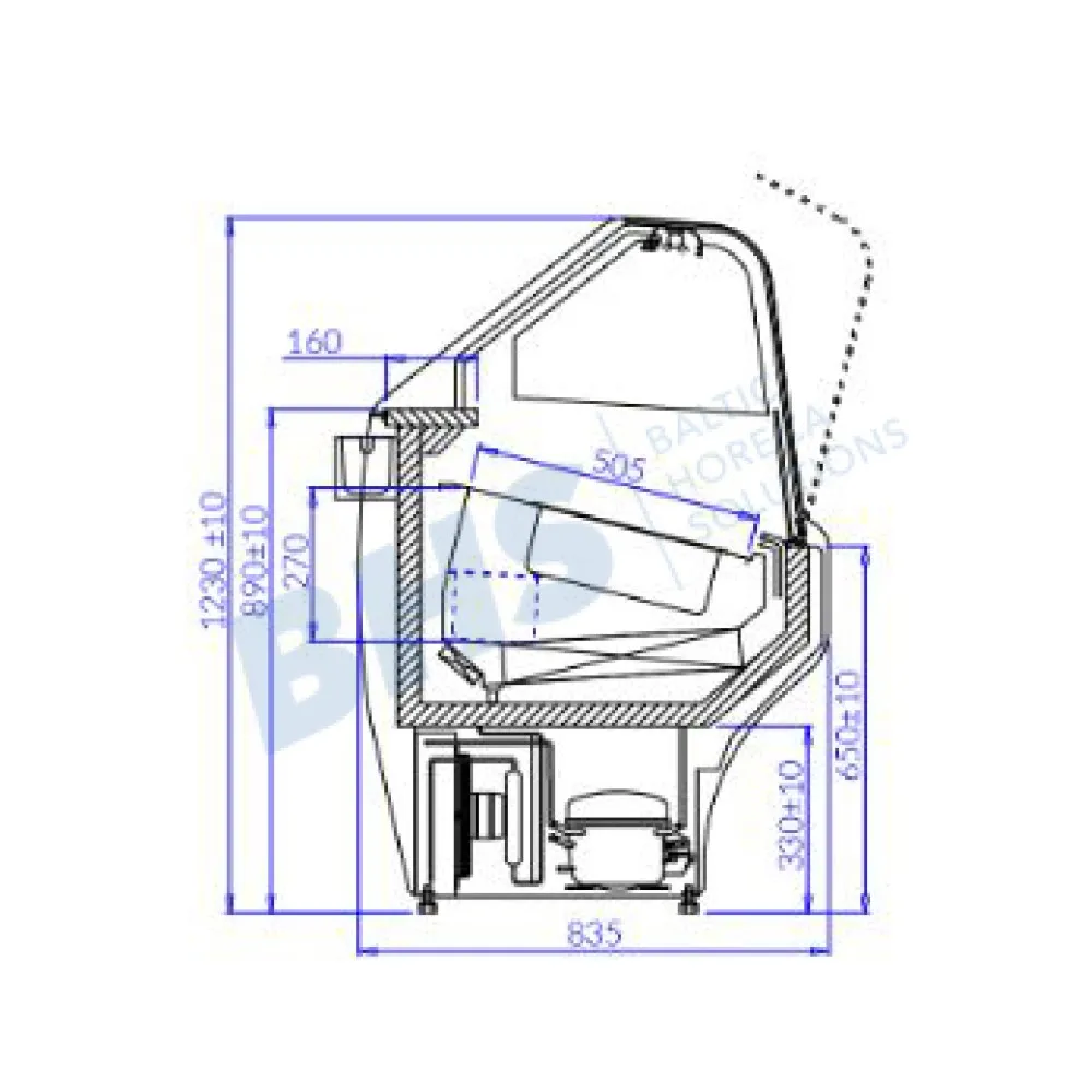 Vitrine à glace WOJTEK 1710 mm