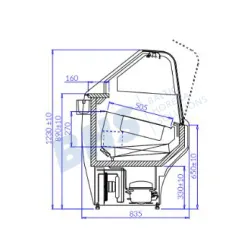 Vitrine à glace WOJTEK 1710 mm