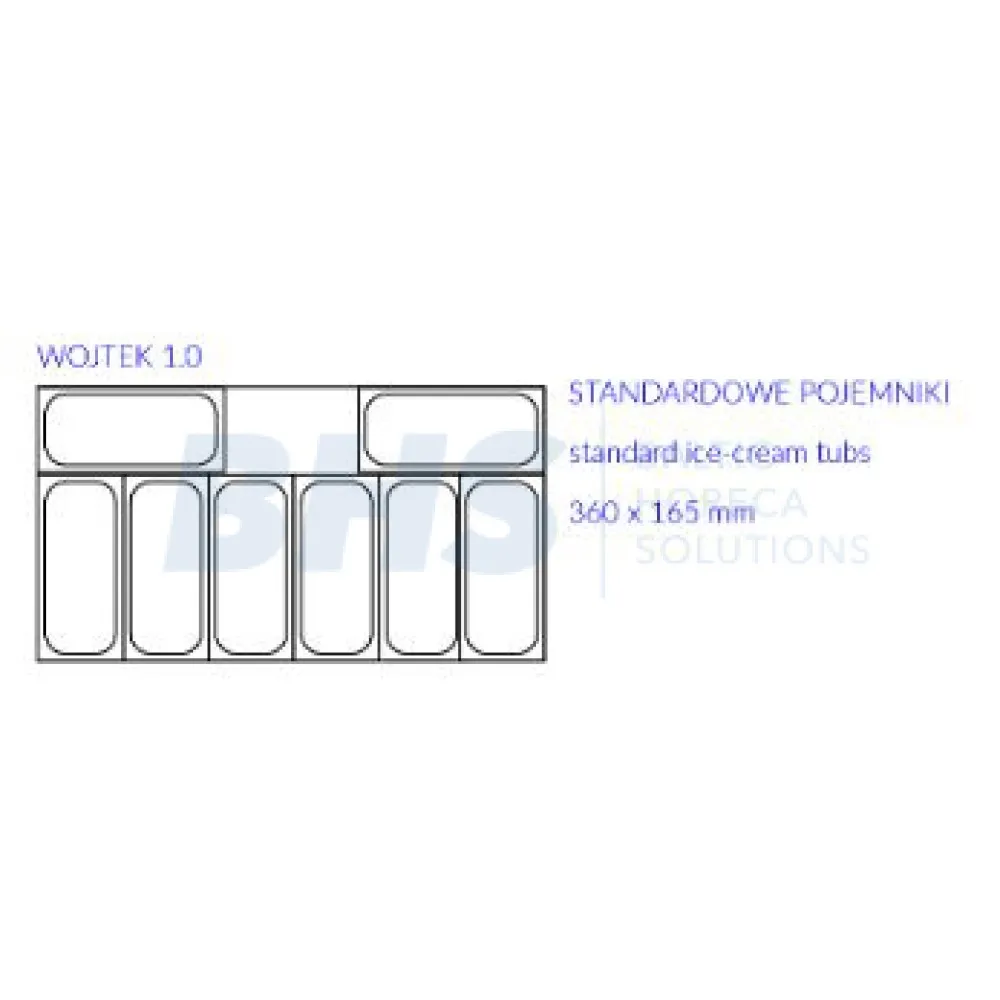 Vitrine à glace WOJTEK 1050 mm
