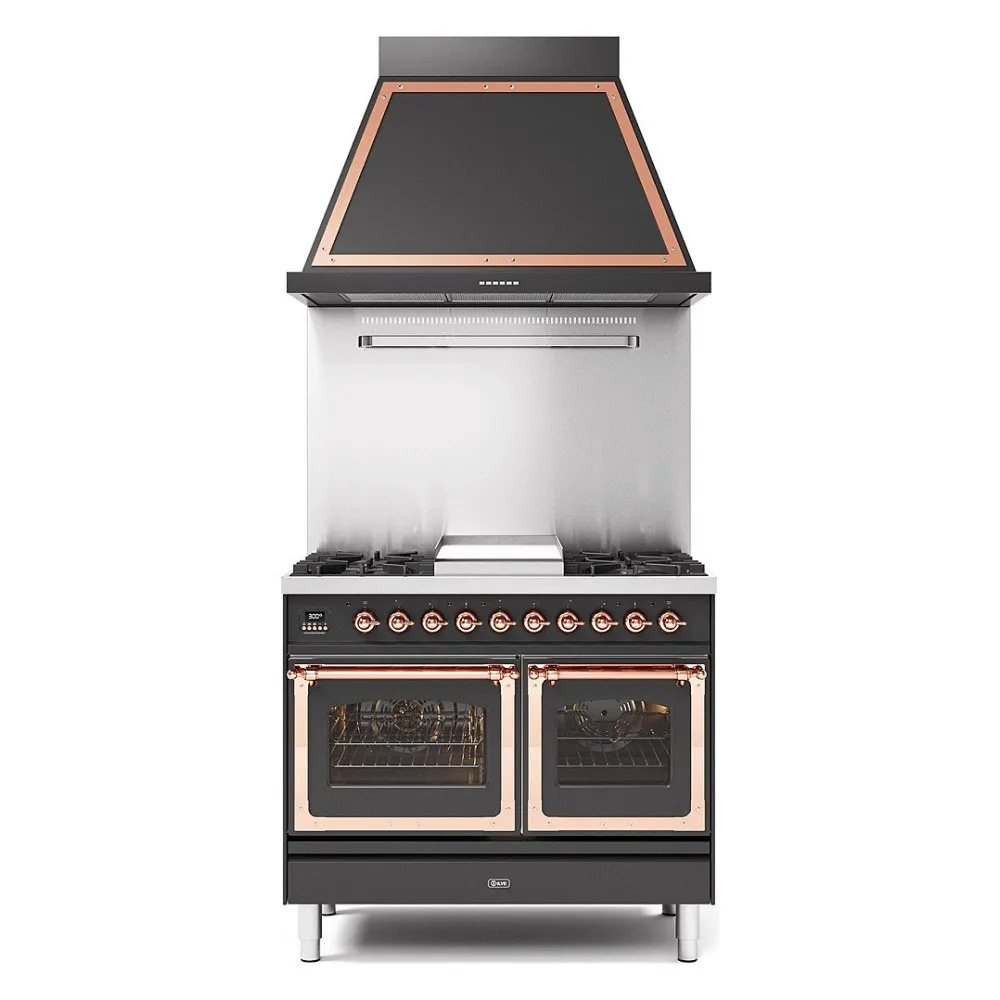 Cuisinière avec four Nostalgie PD10SNE3 100 cm  4 feux + 1 zone de cuisson agrandie