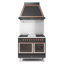 Cuisinière avec four Nostalgie PD10SNE3 100 cm  4 feux + 1 zone de cuisson agrandie