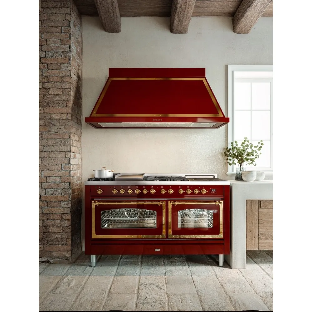 Cuisinière avec four Nostalgie 150 cm P15SNE3 7 ​​feux + 1 zone de cuisson étendue