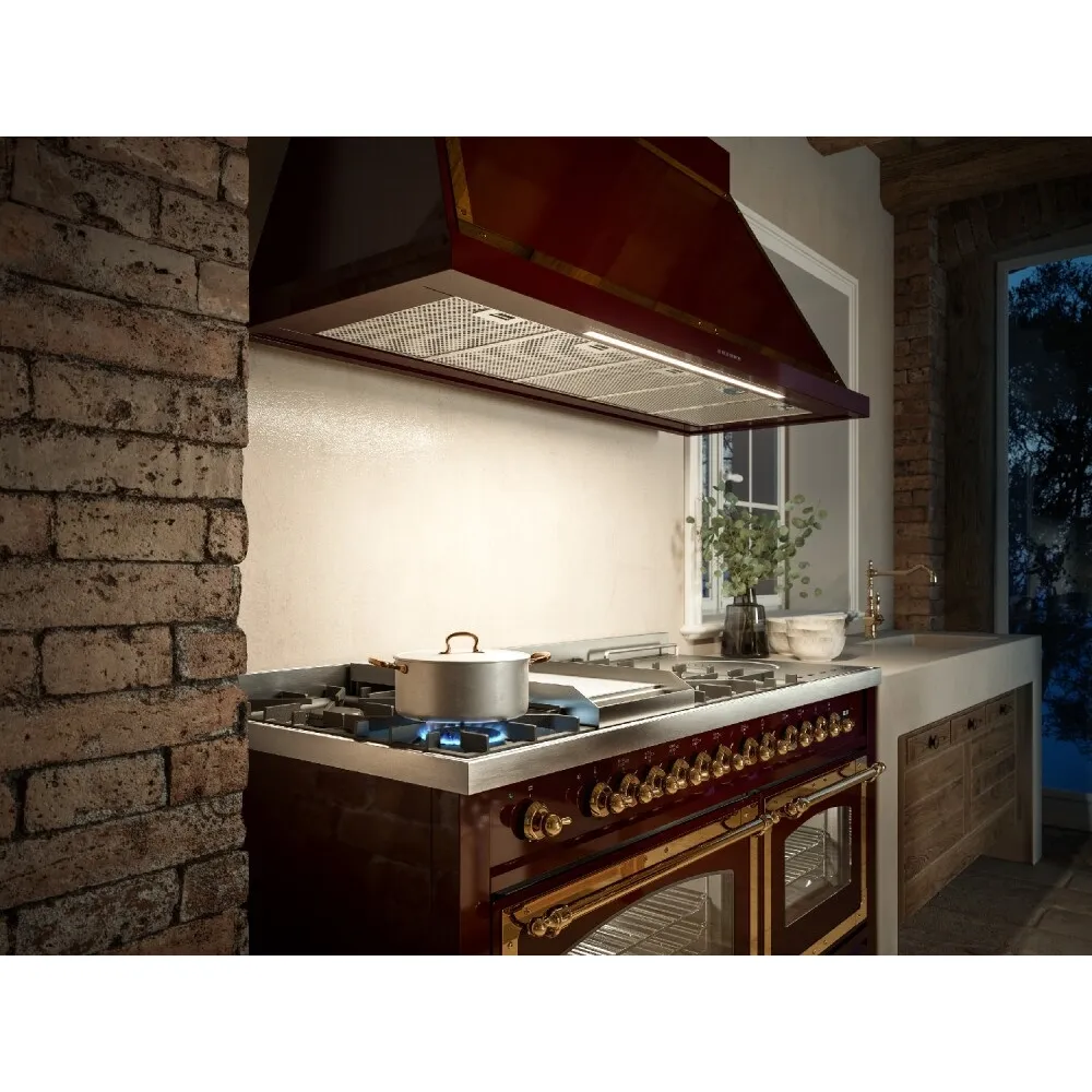 Cuisinière avec four Nostalgie 150 cm P15SNE3 7 ​​feux + 1 zone de cuisson étendue