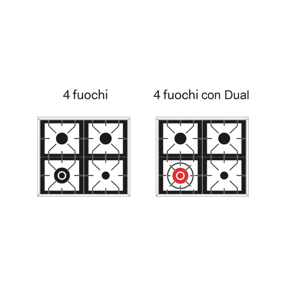 Cuisinière avec four Professional Plus 70 cm P07WE3 4 feux