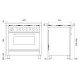 Cuisinière avec four Professional Plus 90 cm  P09IWE3 4 feux + 2 induction