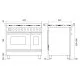 Cuisinière avec four Professional Plus 900 mm PD09FWE3 6 feux avec plaque de cuisson