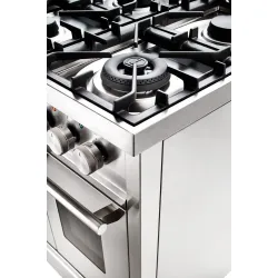 Cuisinière avec four Professional Plus 100 cm PD10FWE3 6 feux avec plaque de cuisson