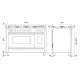 Cuisinière avec four Professional Plus 120 cm P127WE3 7 feux