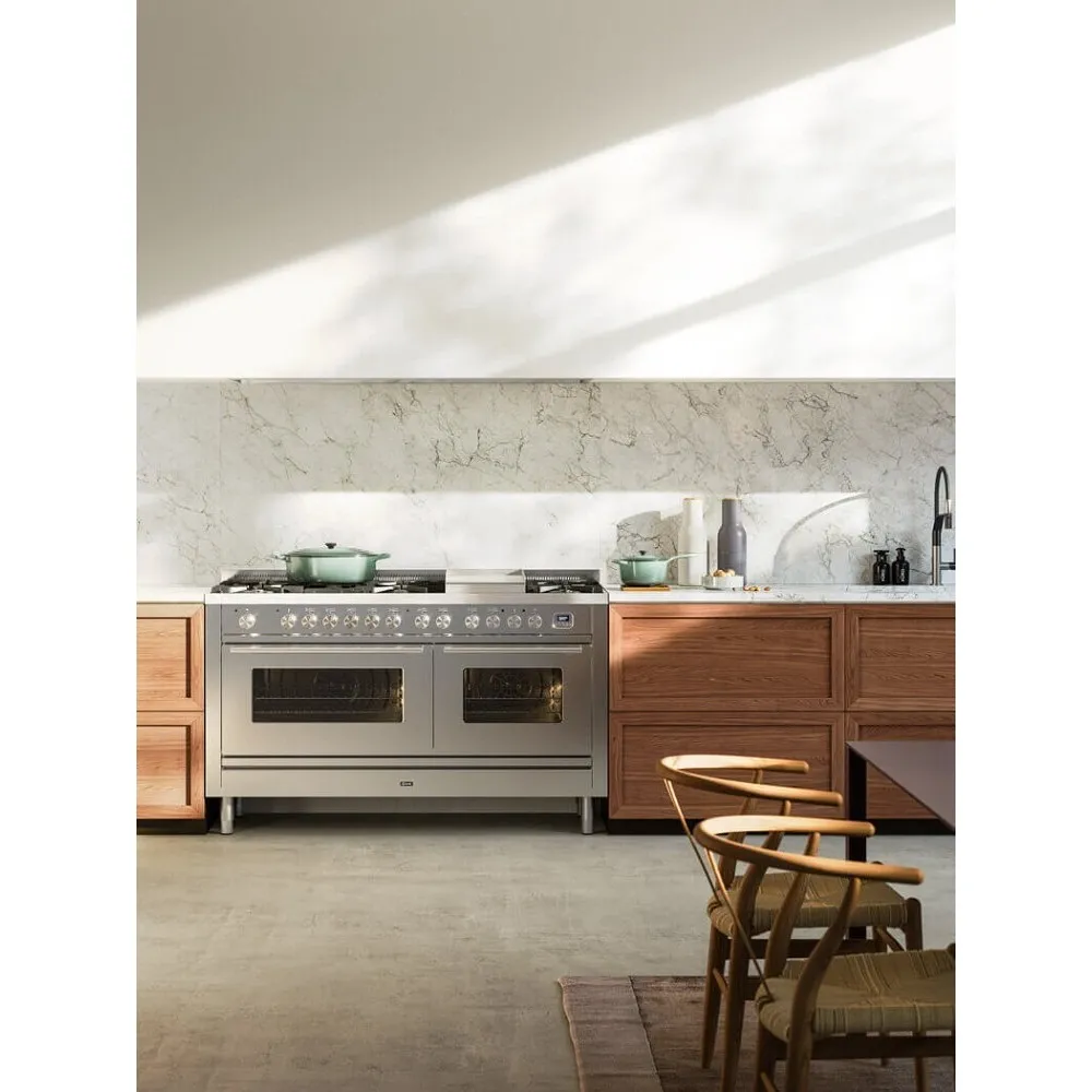 Four ou four Professional Plus 150 cm P15FSWE3 7 feux et conversion four allongée