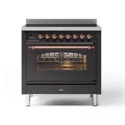 Cuisinière avec four Nostalgie 90 cm P36FDDNSY 6 feux avec plaque de cuisson