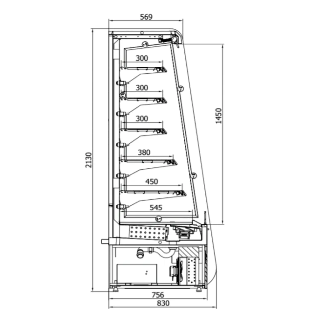 Showcase DOLCE 1600mm