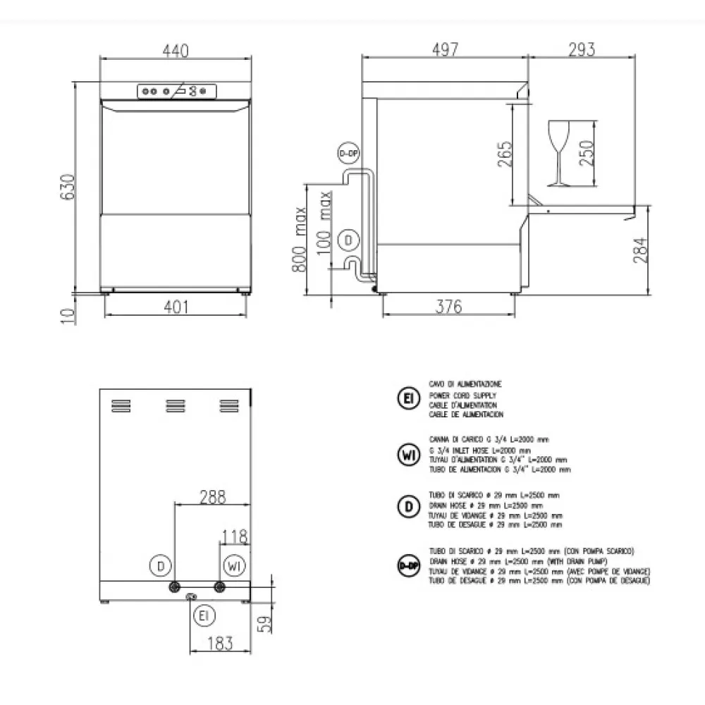 Lave-vaisselle pour verres FK 35