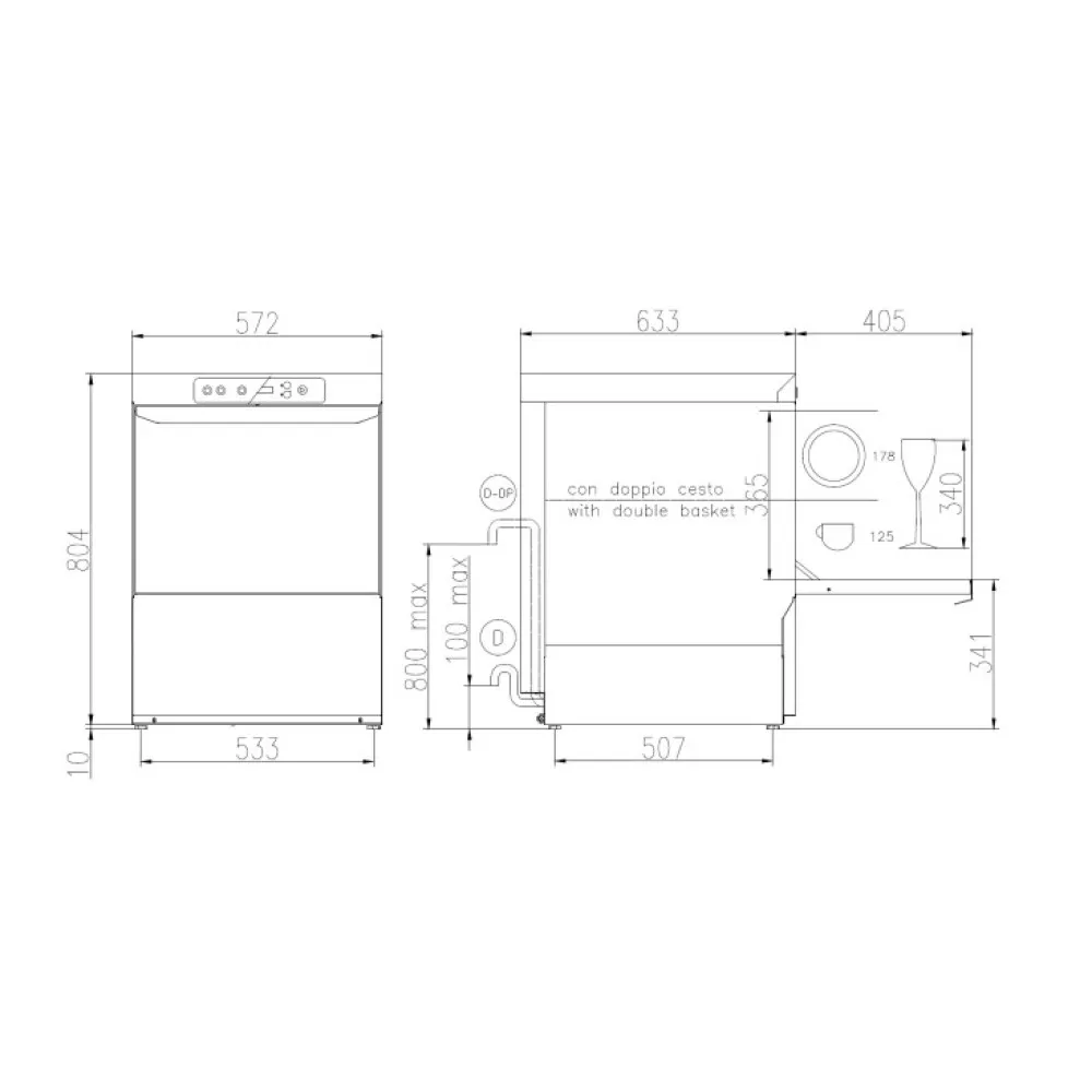 Lave-vaisselle, 500x500mm, FK 50 M