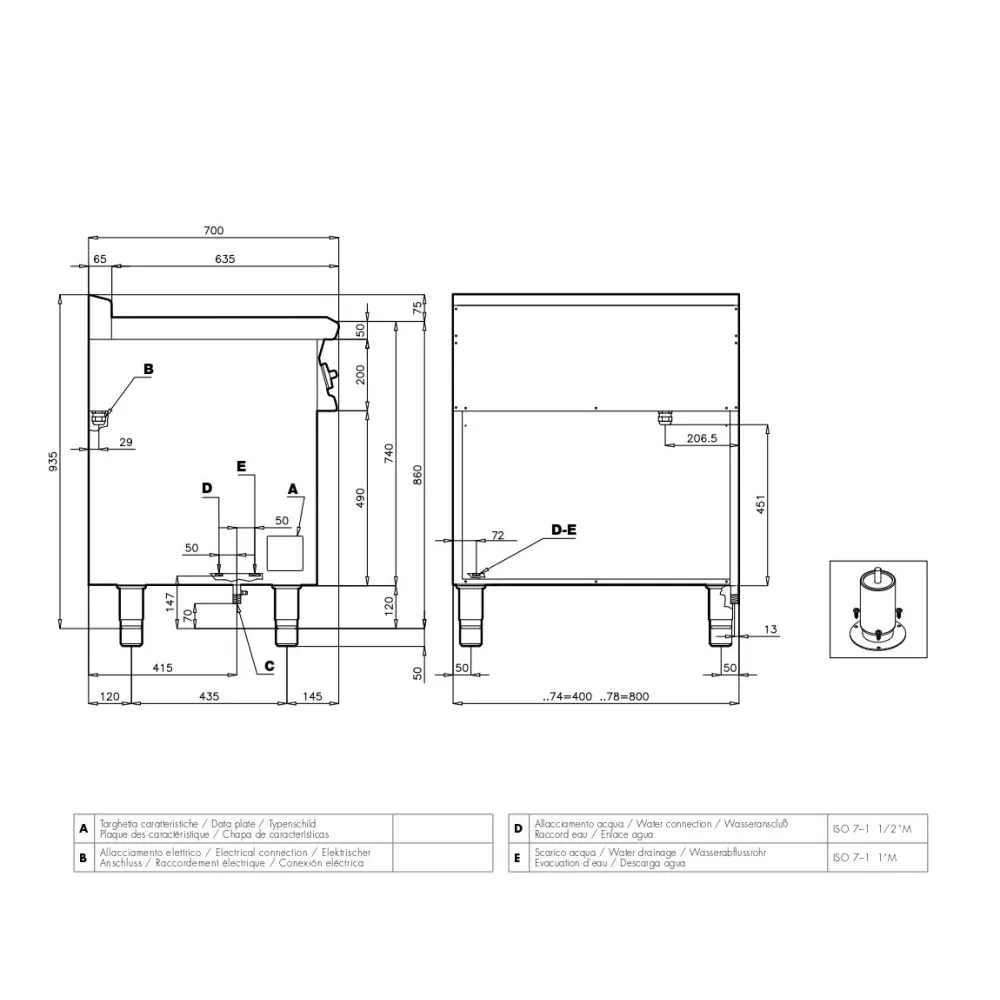Marmite électrique monophasée BM-74EMX