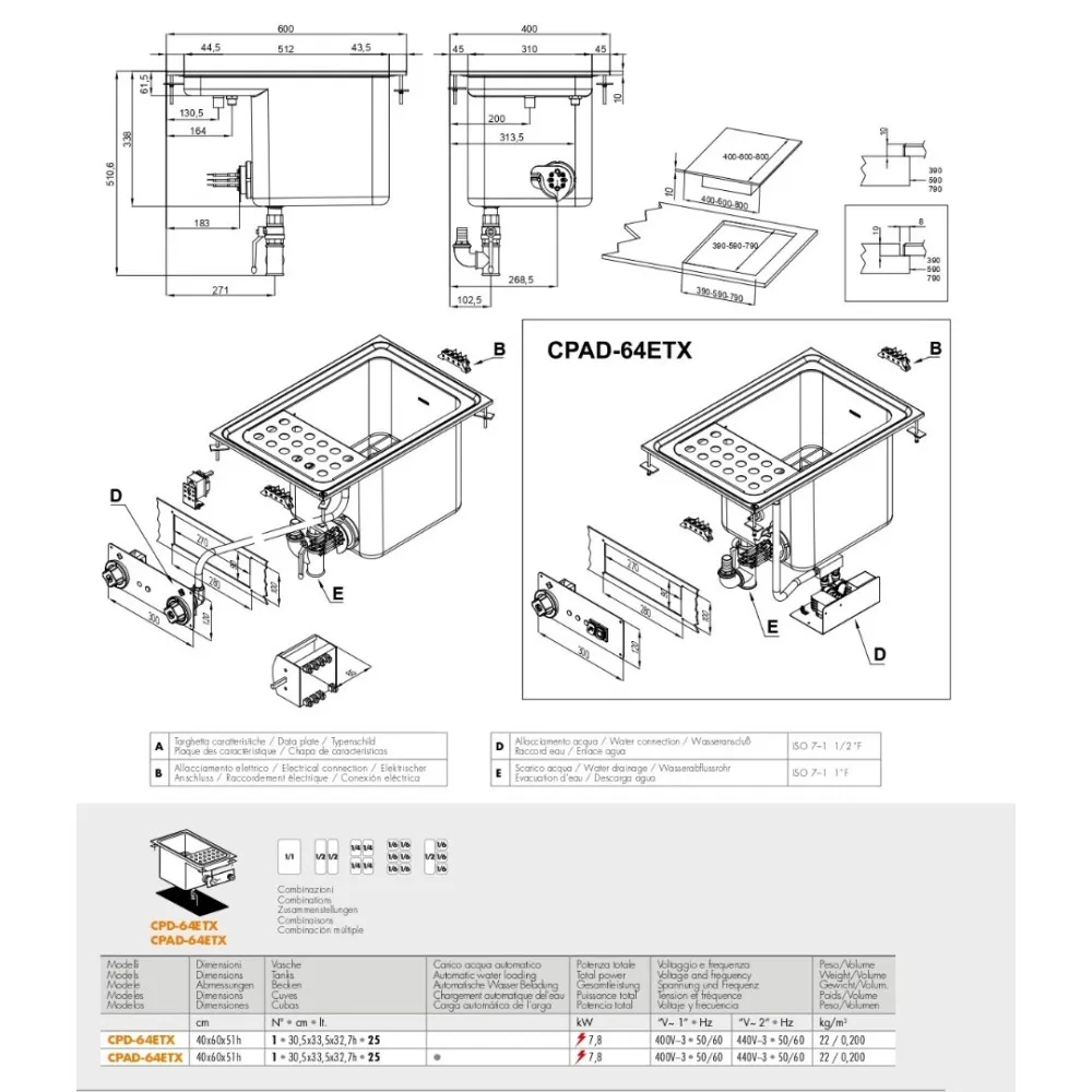 Machine à pâtes 25 l PD-64ETX