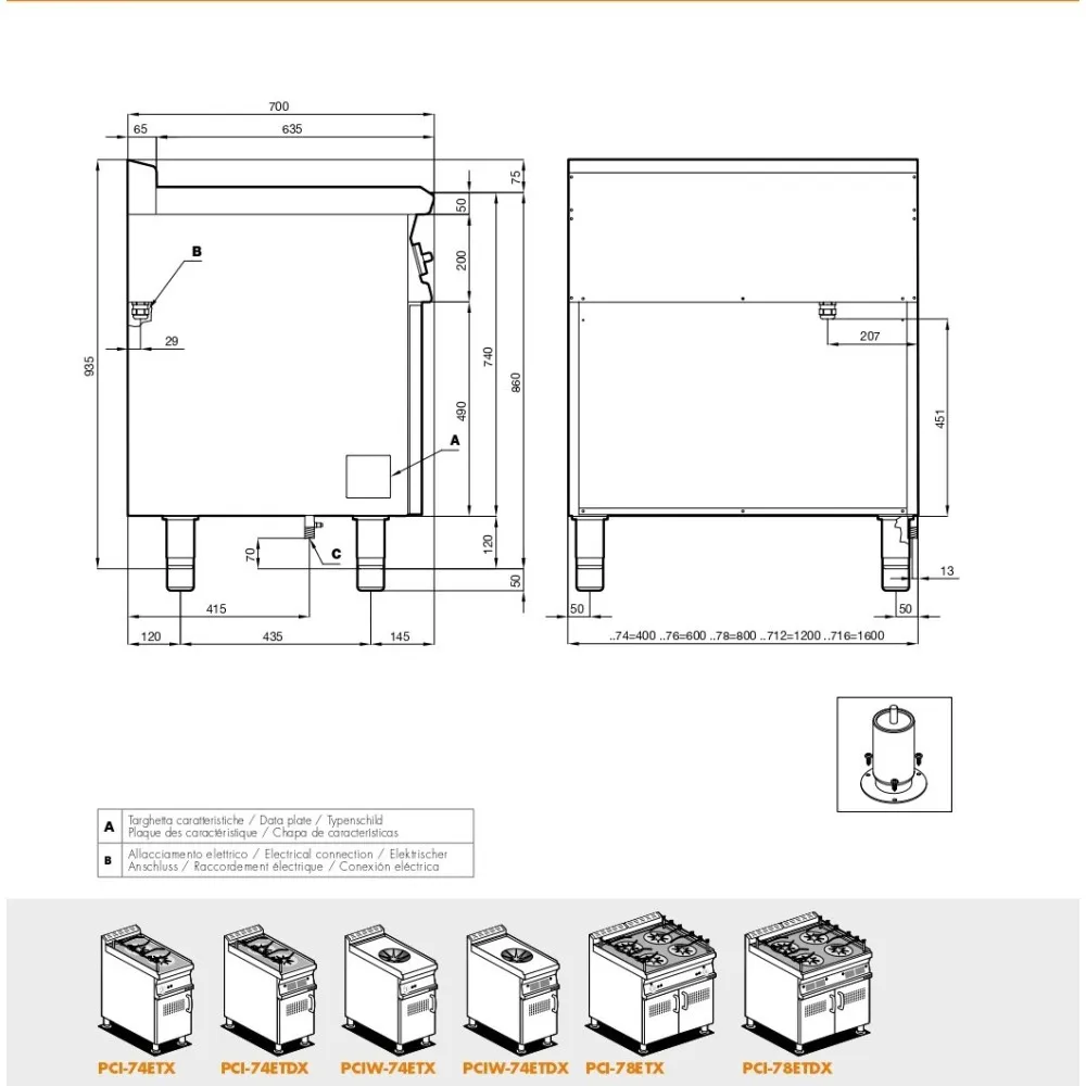 Plaque de cuisson à induction PCI-78ETDX