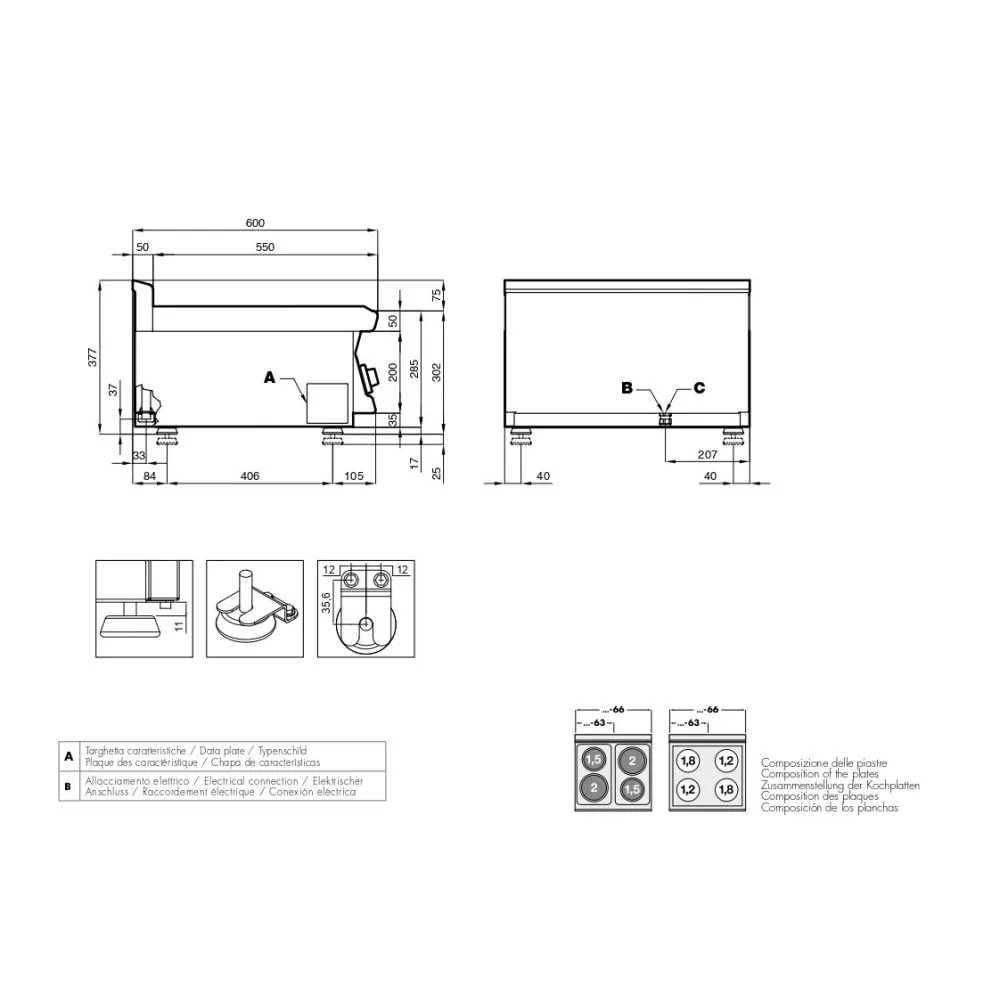 Table de cuisson électrique PCT-66ETX