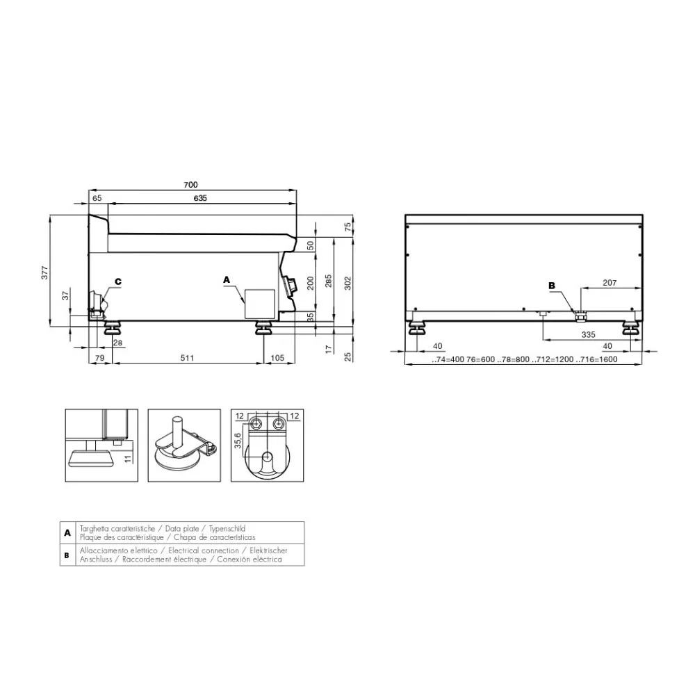 Table de cuisson électrique PCCT-78ETX