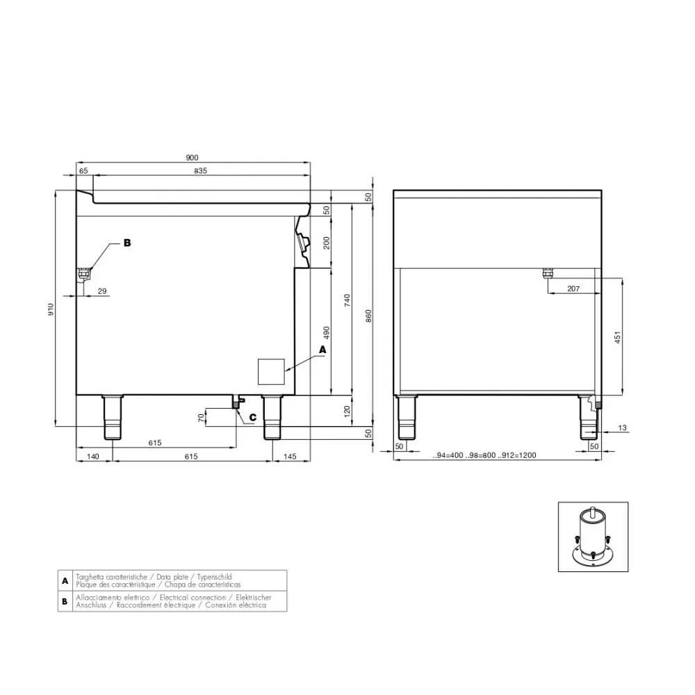 Friteuse électrique 18+18 l F2/18-98ETX