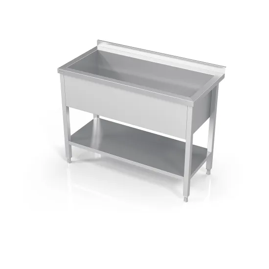 Évier pour marmites avec étagère