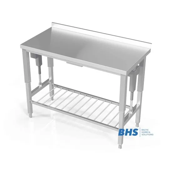 Table réglable en hauteur avec grille