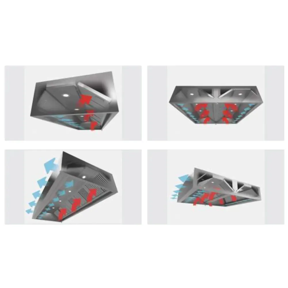 Hotte îlot avec jet d air et apport d air HFCD 2200