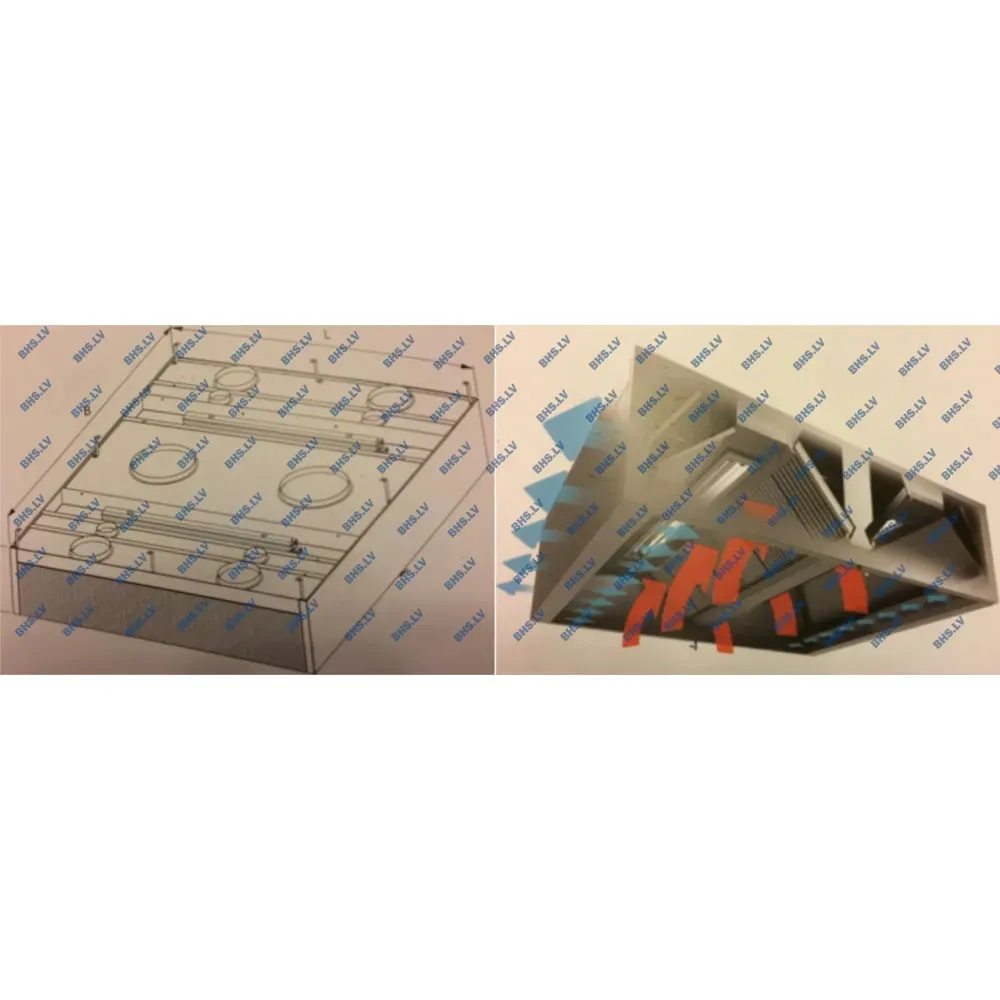 Hotte îlot avec jet d air et apport d air HFCD 2200