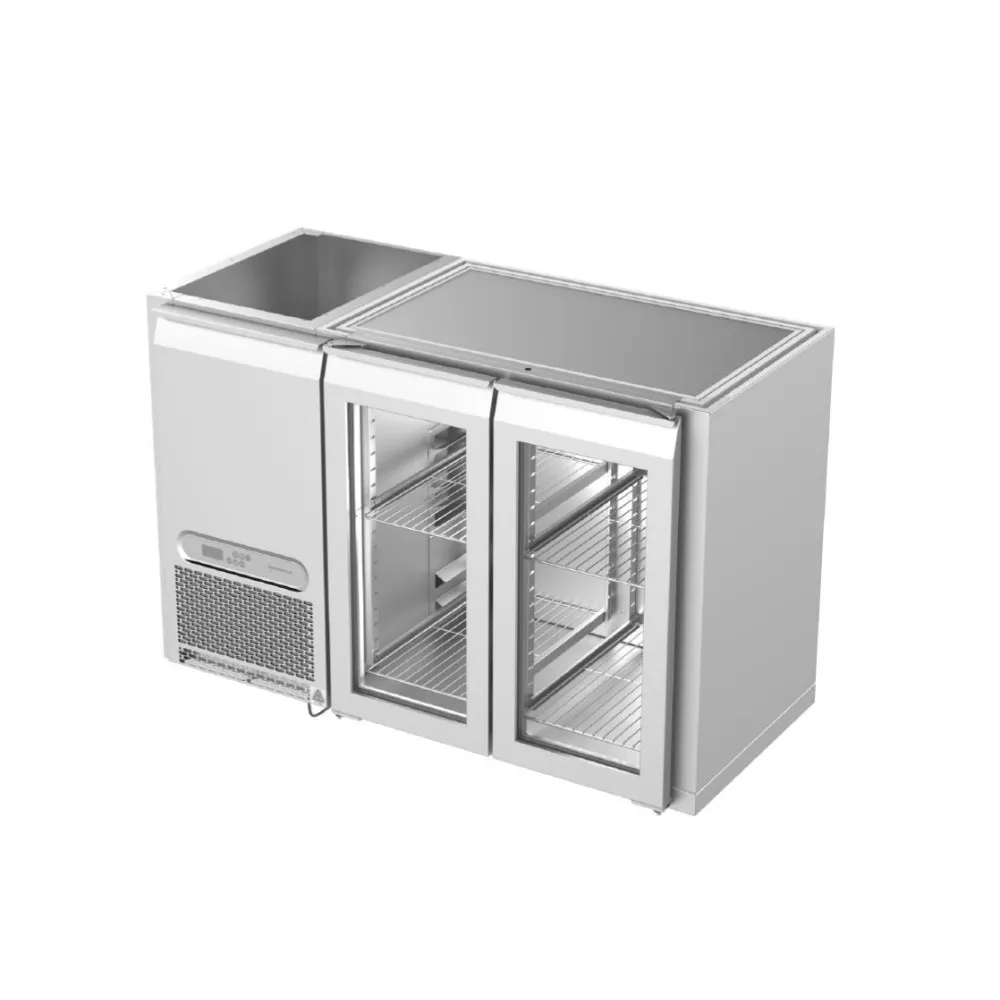 Backbar freezer counter 2 section