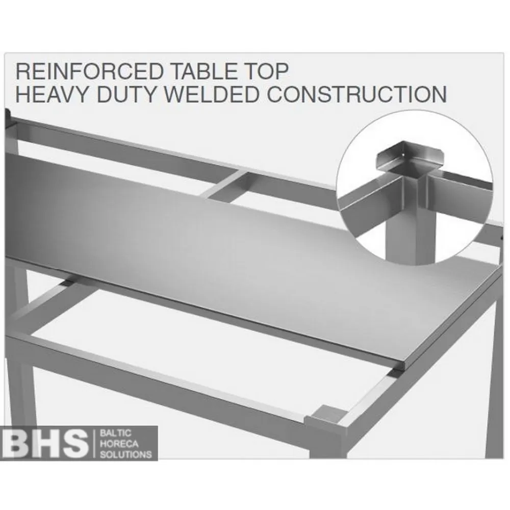 Table for cutting board and reinforced shelf 1700