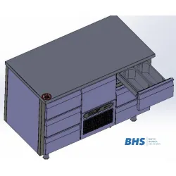 Table réfrigérée pour crème glacée
