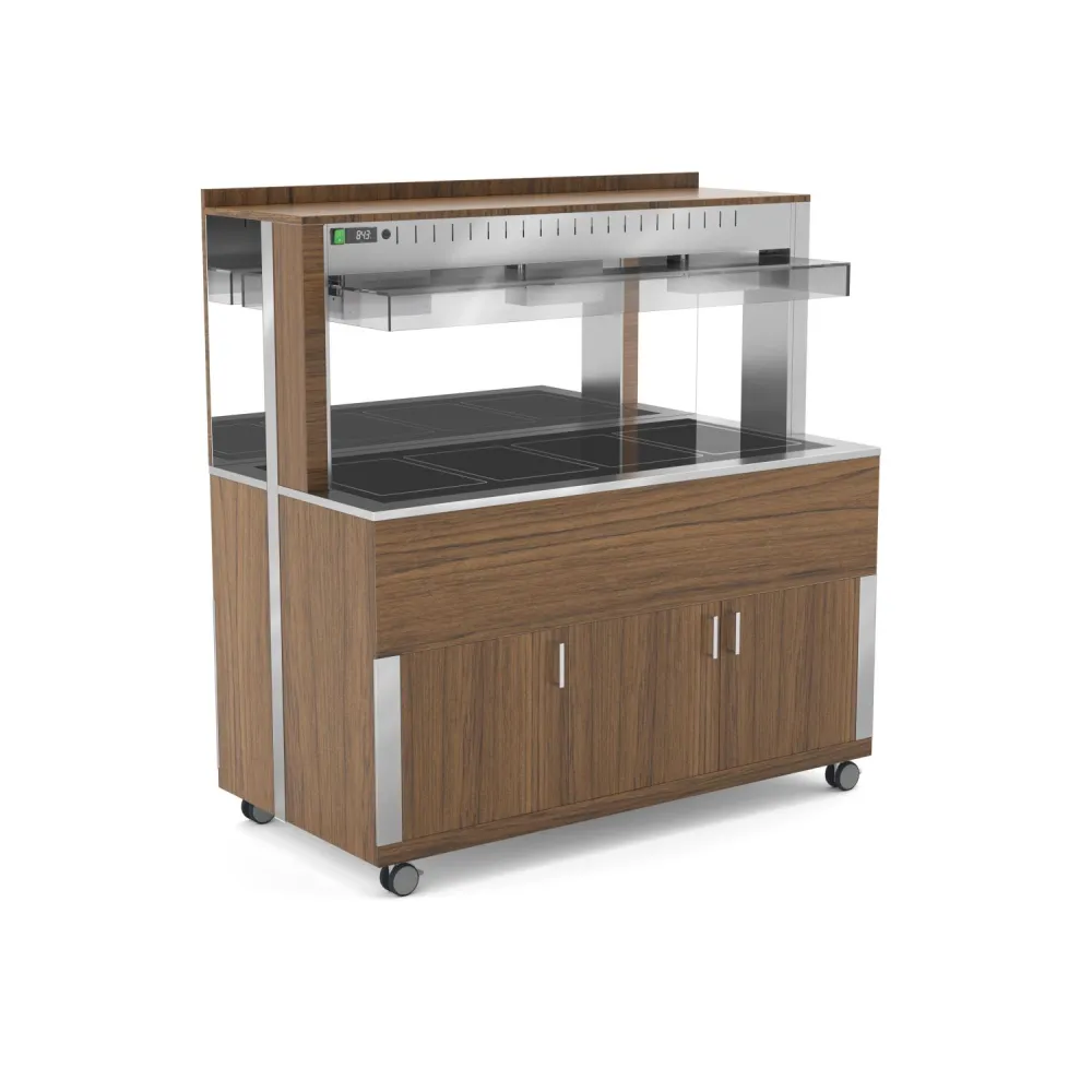 SURFACE CHAUDE EN VERRE TREMPÉ AVEC CHAUFFAGE PAR LAMPE HALOGÈNE ATHENA 3 PC/HALO W