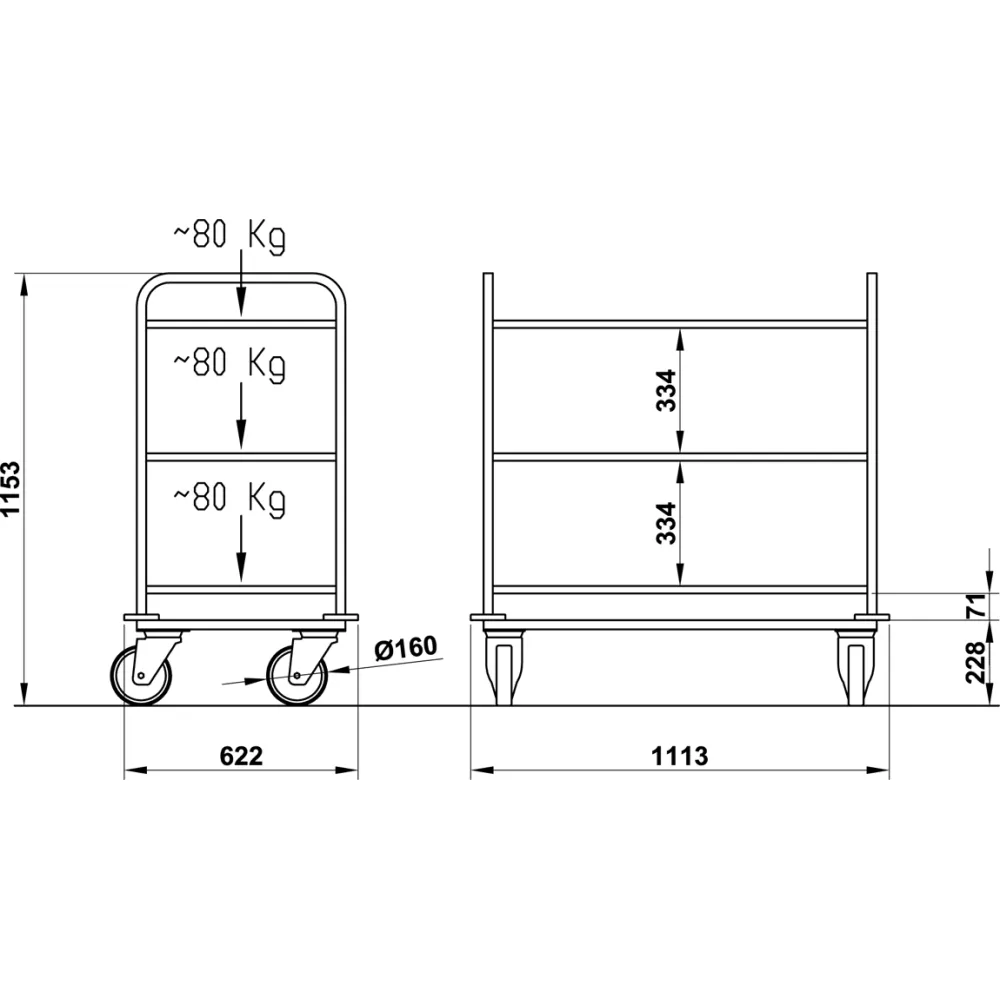 CHARIOT DE SERVICE CERERE RINF