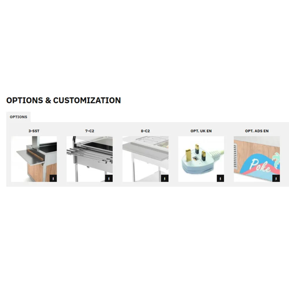CHARIOT BAIN-MARIE EN ACIER INOXYDABLE COMPASS 2 F SEP