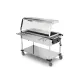 CHARIOT BAIN MARIE AVEC LAMPES HALOGÈNES COMPASS 3 HALO